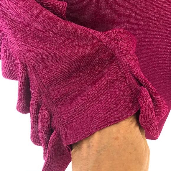 NEW Zara Pink Raspberry Ruffle Puff Sleeve Top - Picture 4 of 10